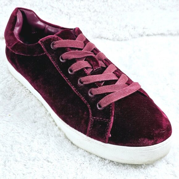 Sam Edelman Shoes - CIRCUS SAM EDELMAN Burgundy Red Velvet Caprice Sneakers Shoes Size 9
